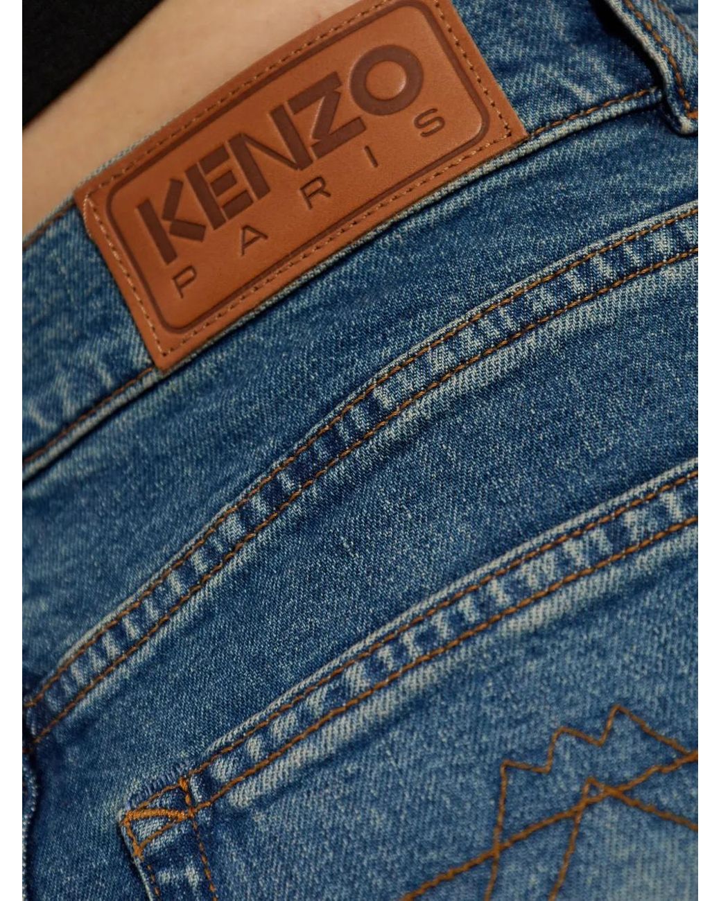 KENZO Blue Ayame Wide-Leg Jeans