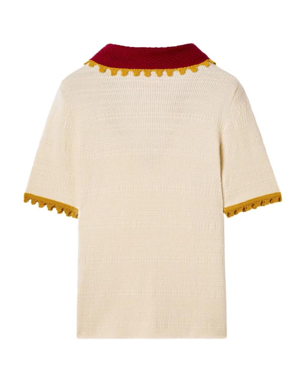 LaDoubleJ White Picket Polo Top