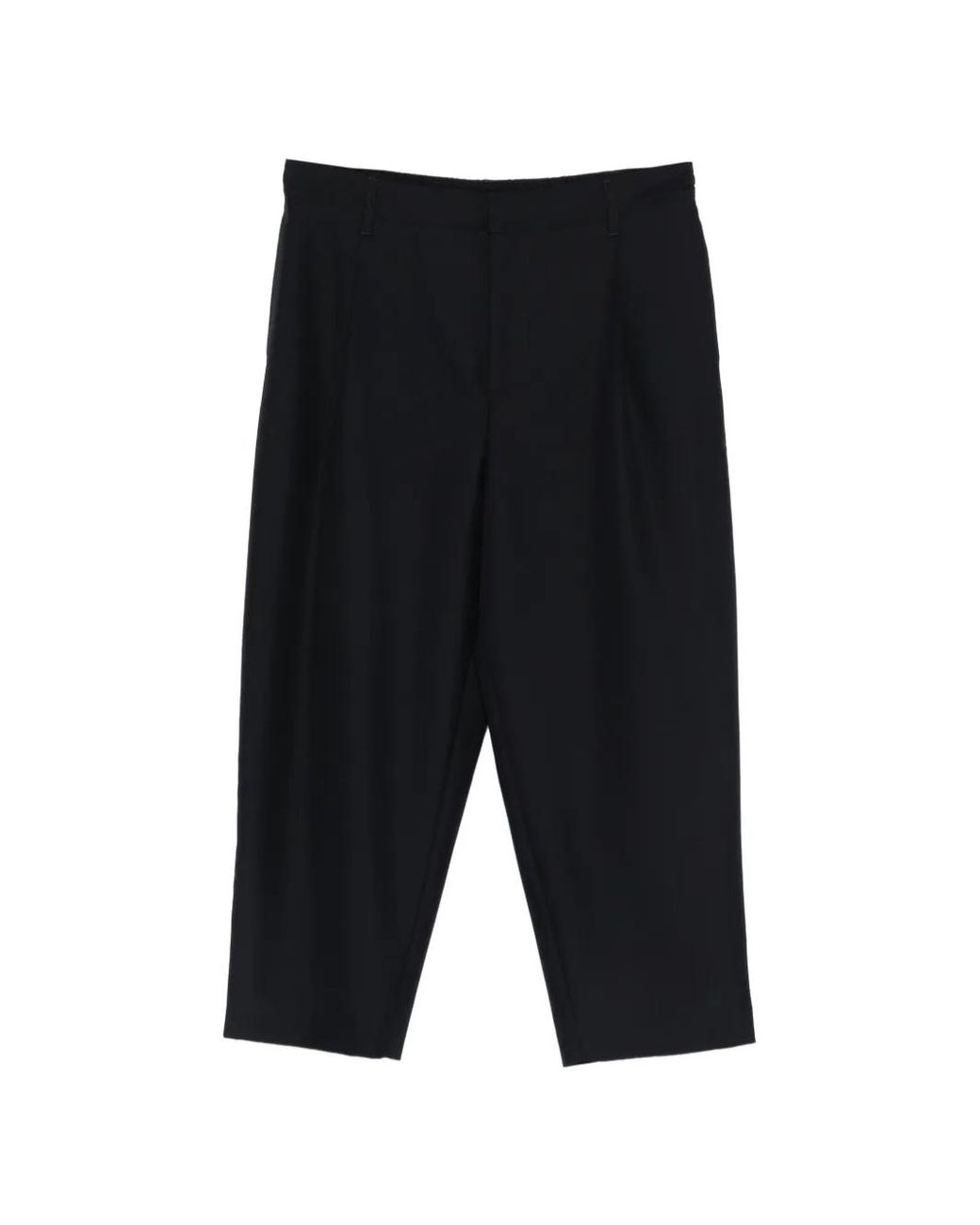 Maison Kitsuné Black Mini Cropped Pleated Pants for men