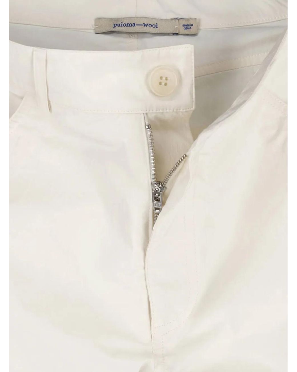 Paloma Wool White Straight-Leg Trousers