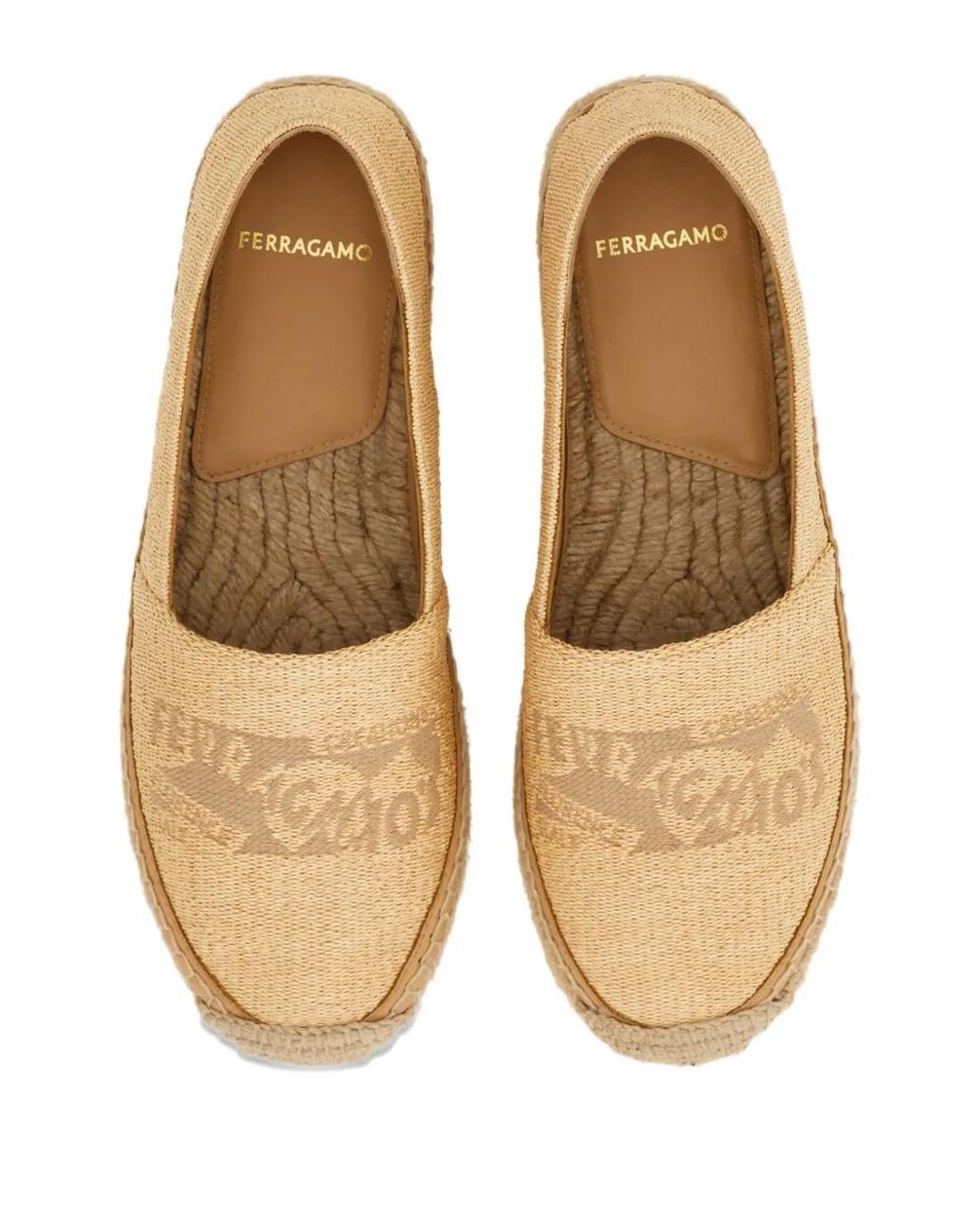 Ferragamo Natural Espadrilles Mit Venna-Logo