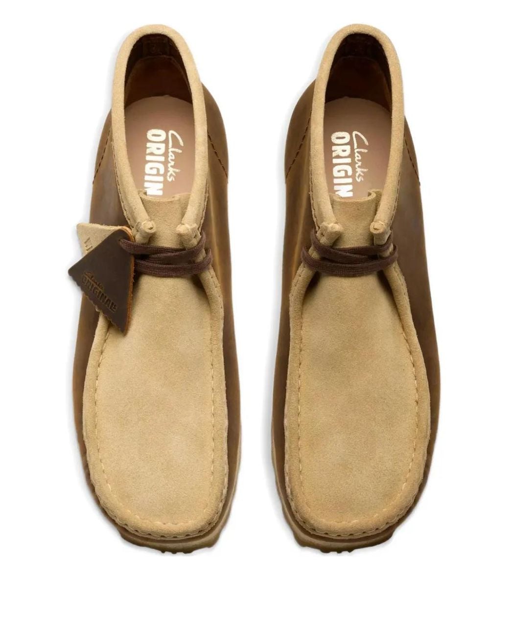 Clarks Brown Lace-Up Suede-Leather Desert Boots for men