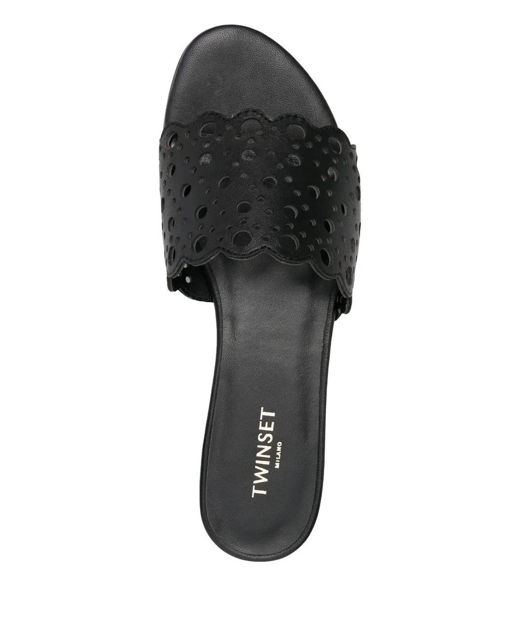 Twinset Black Slip-On Flat Sandals