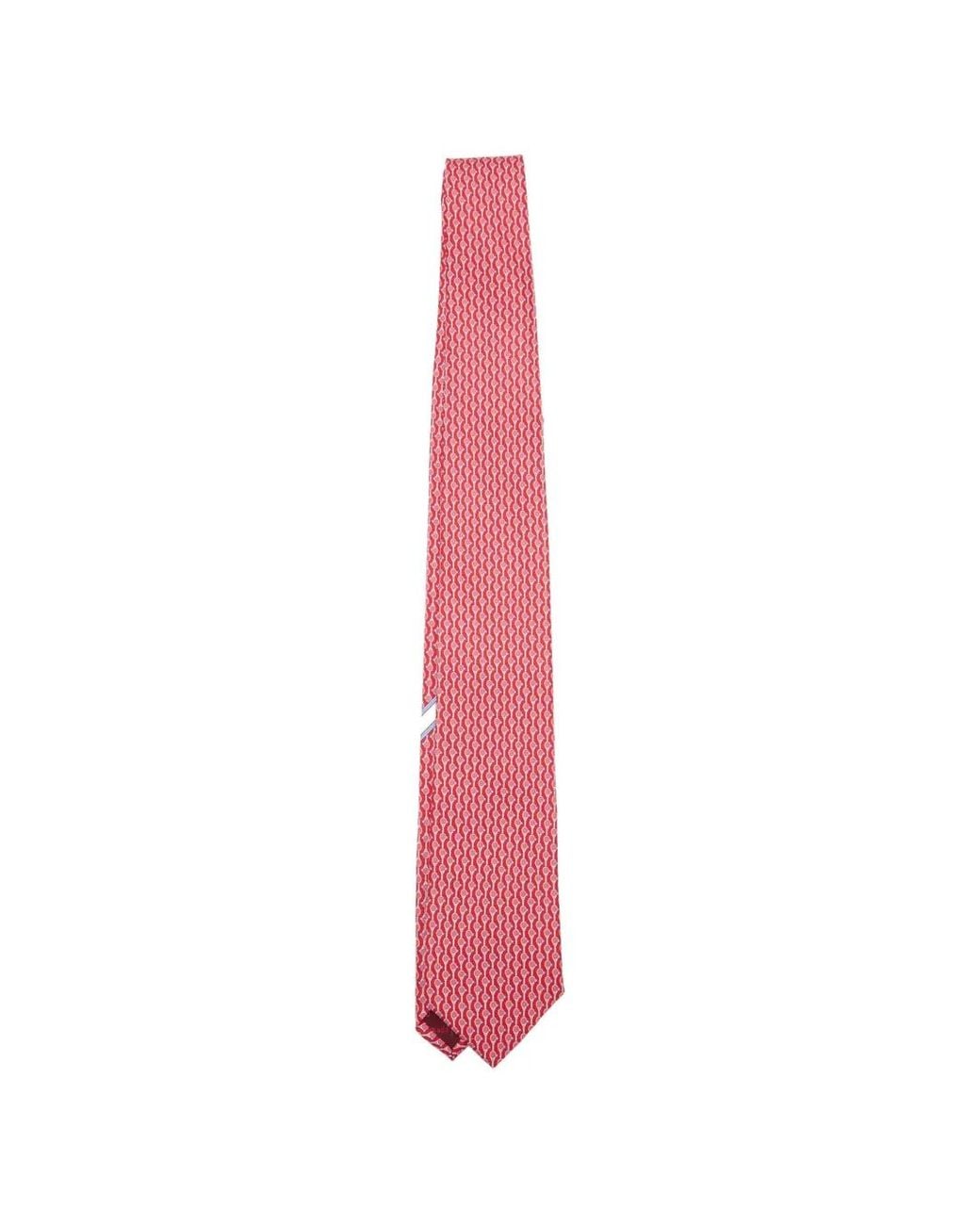 Ferragamo Pink Cravate À Imprimé Graphique for men