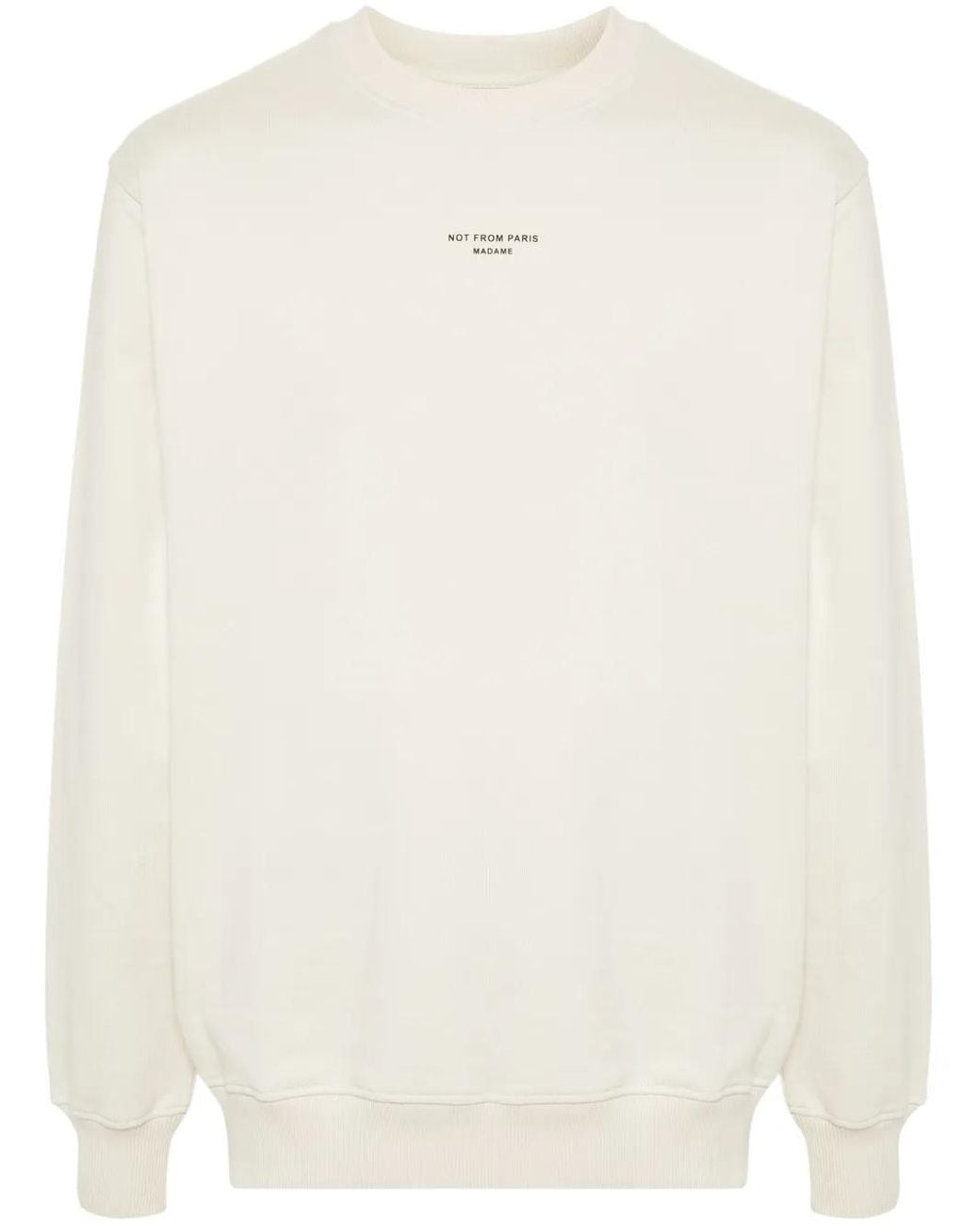 Drole de Monsieur White Logo-Print Sweatshirt for men