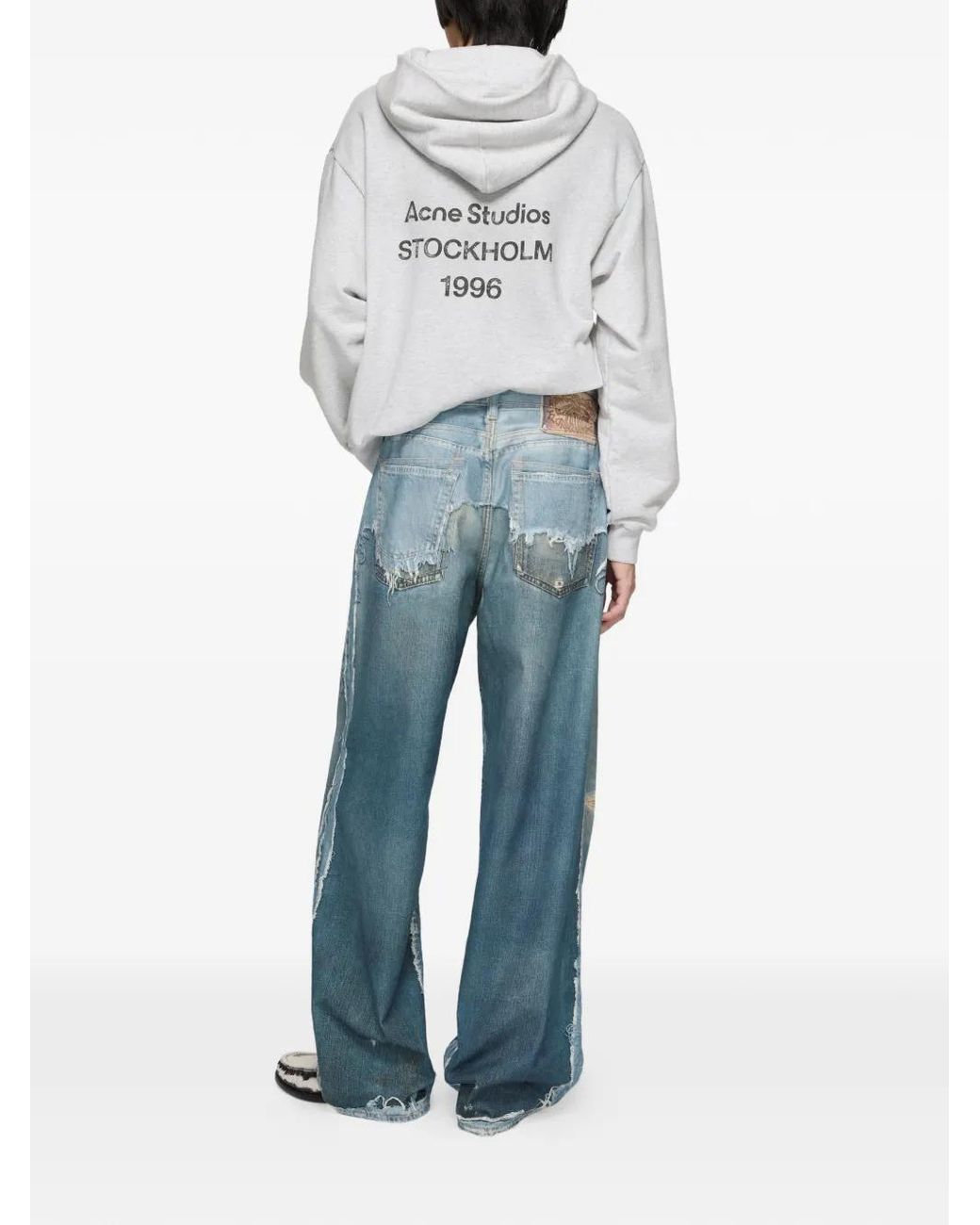 Acne Blue Trompe L'Oeil Denim Jeans