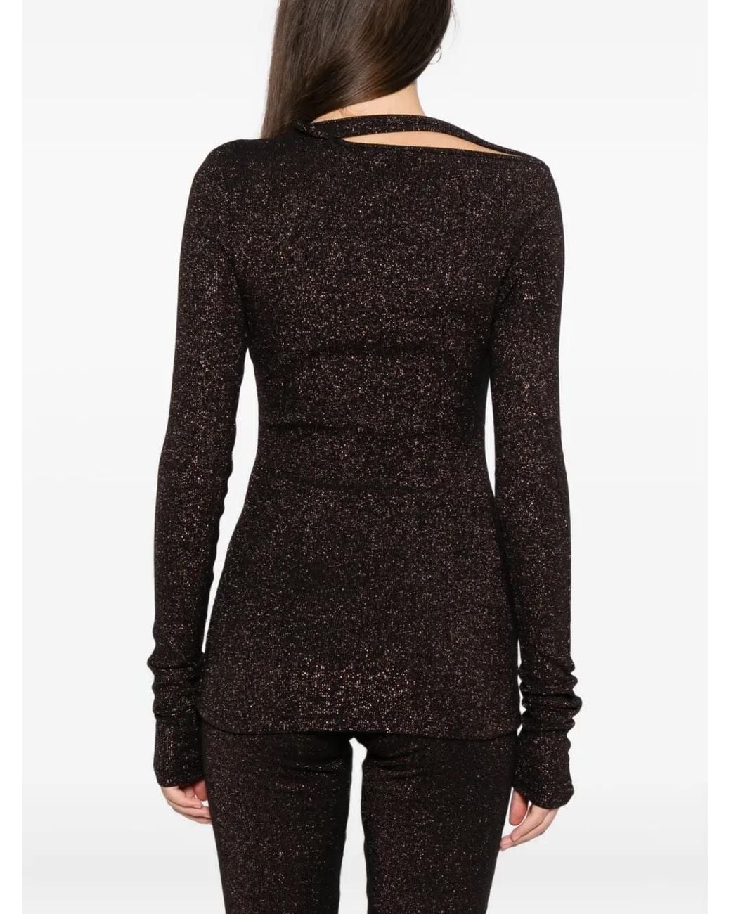 OTTOLINGER Black Ribbed Long-Sleeves Top