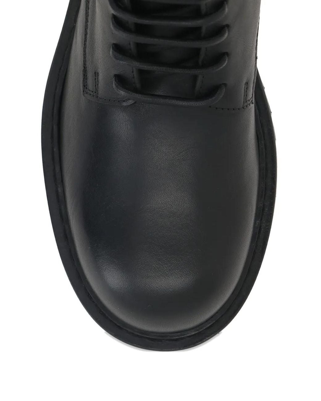 Ann Demeulemeester Black Skagi Lace-Up Lug-Sole Combat Boots