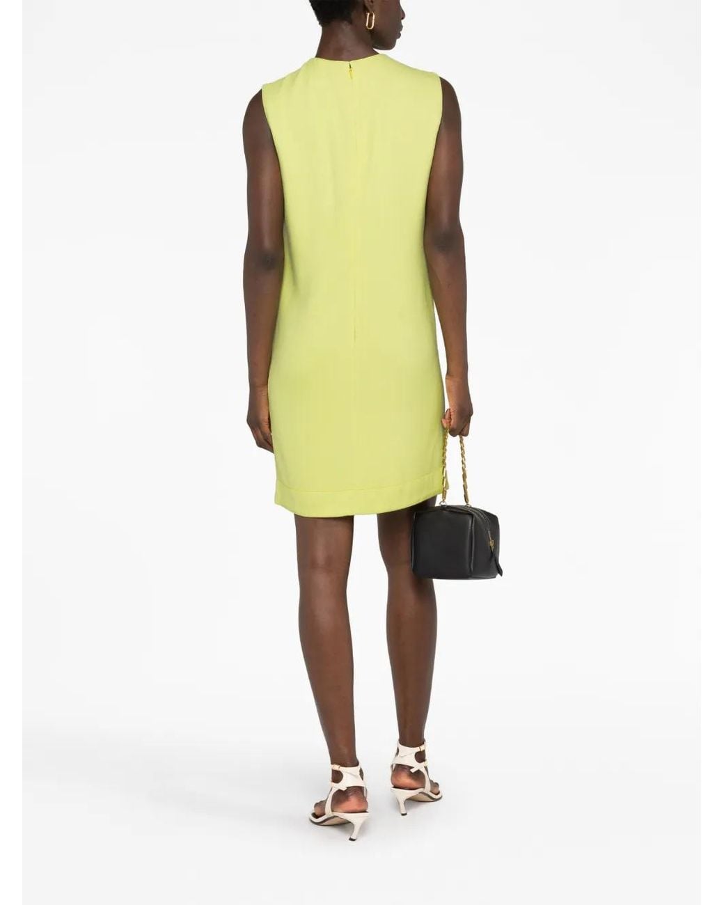 Lanvin Yellow Round-Neck Sleeveless Minidress