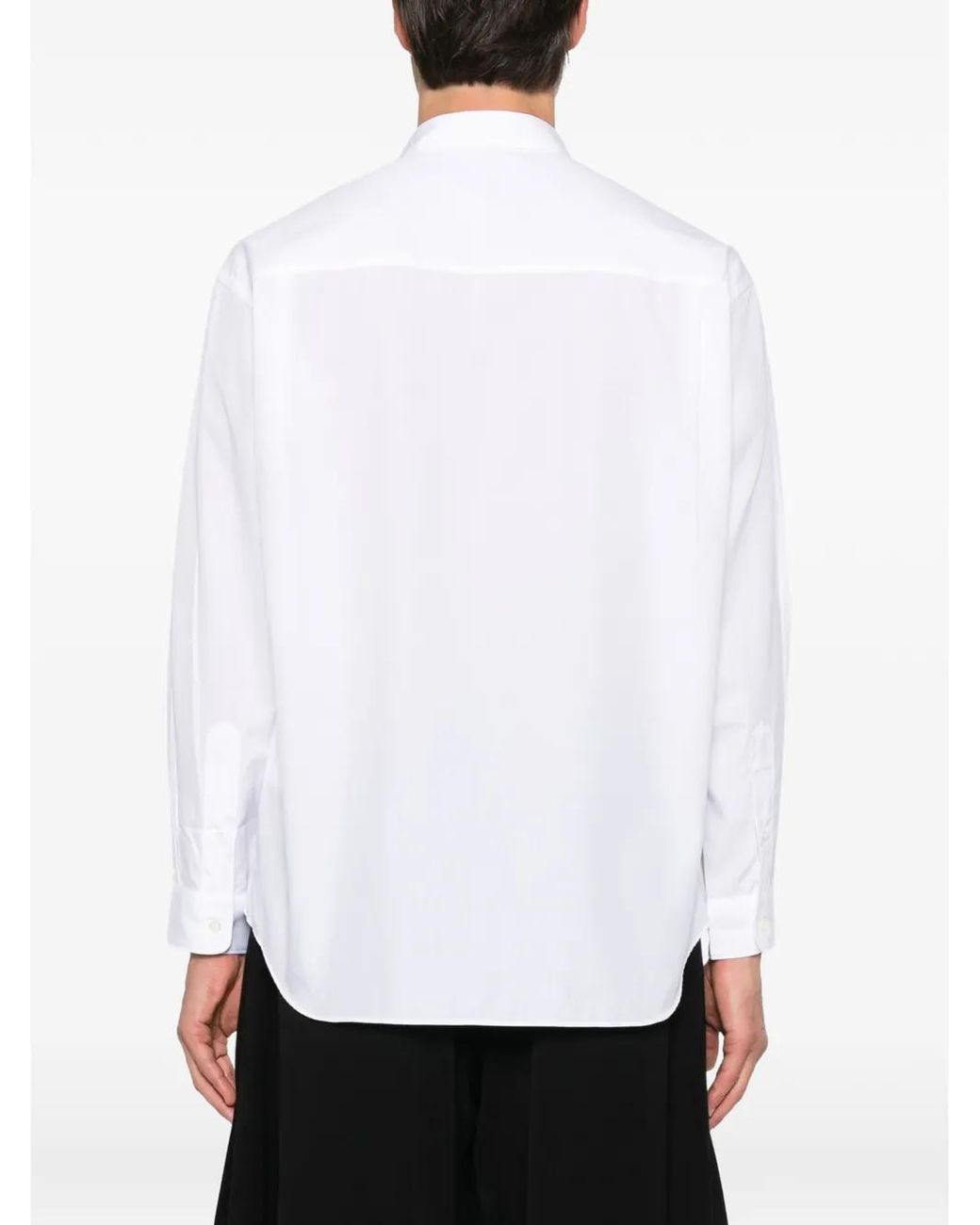 Comme des Garçons White Logo-Embroidered Cotton Shirt for men