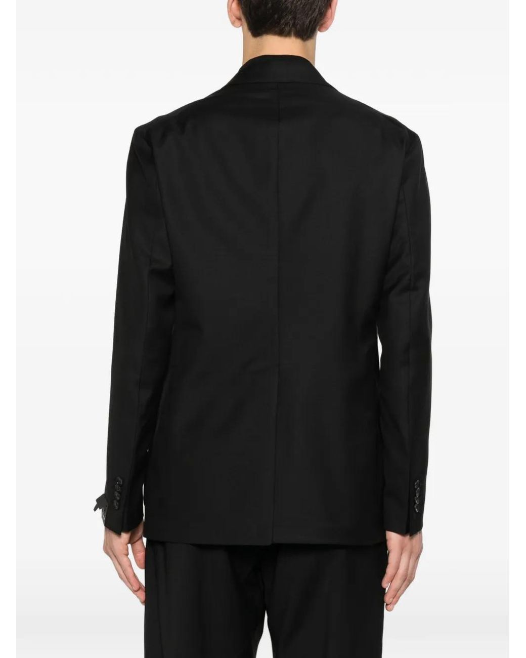 Tagliatore Black Blazer À Boutonnière Croisée Et Revers Pointus for men