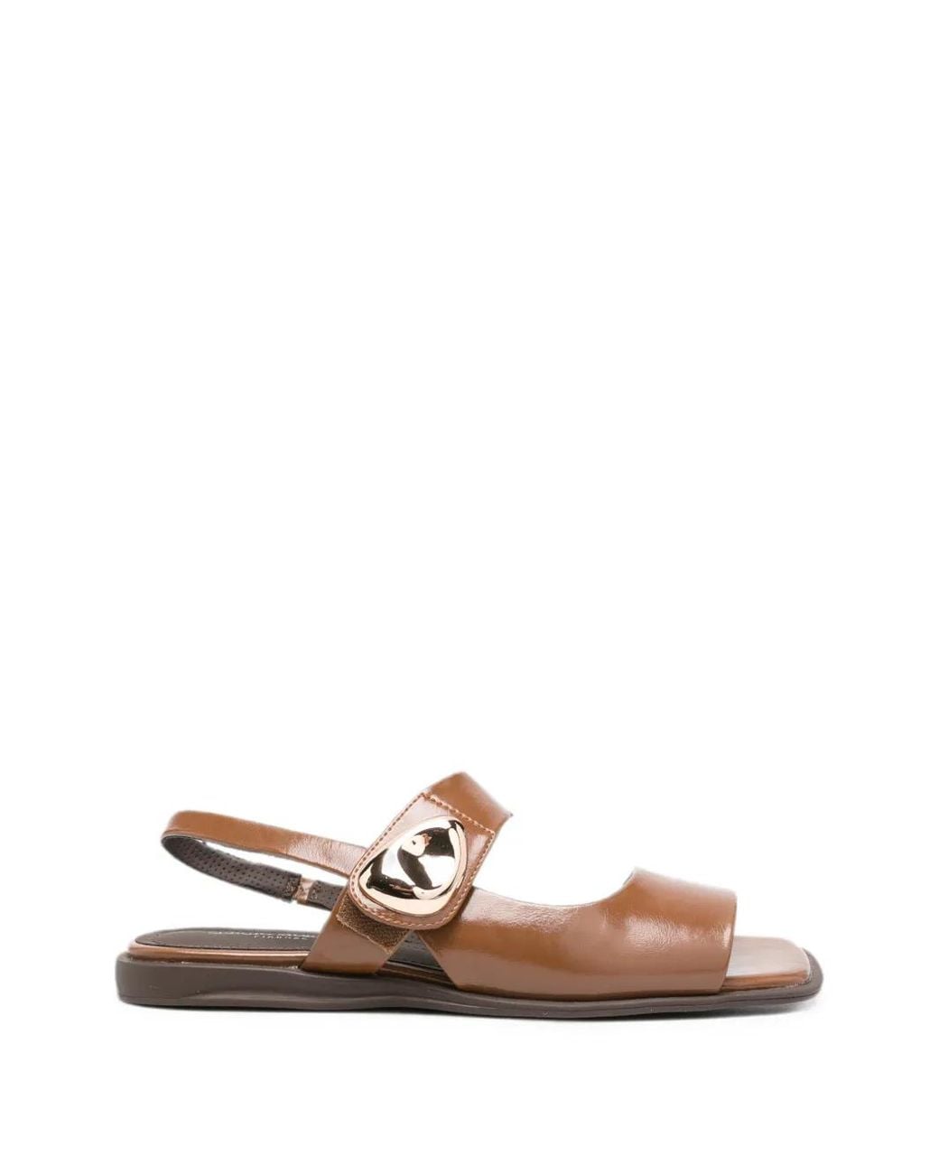 SERGIO MORETTI FIRENZE White Tone Hardware Slingback Sandals