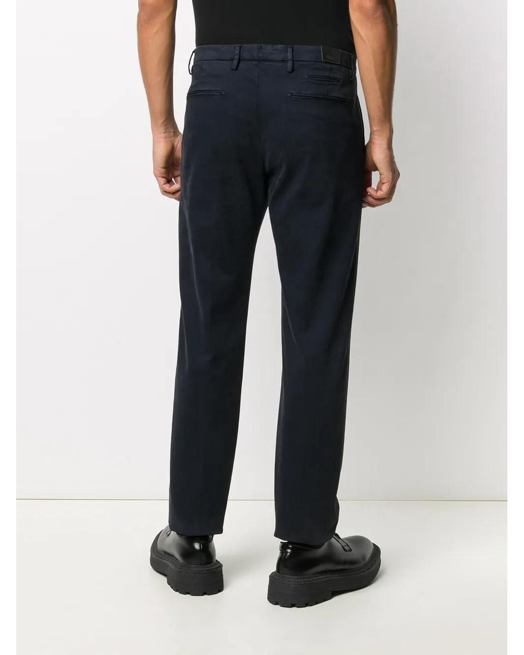 Briglia 1949 Blue Pleated Straight-Leg Trousers for men