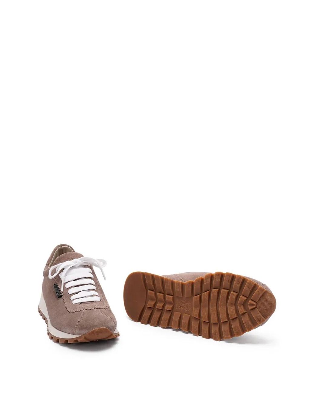 Brunello Cucinelli Brown Suede Sneakers
