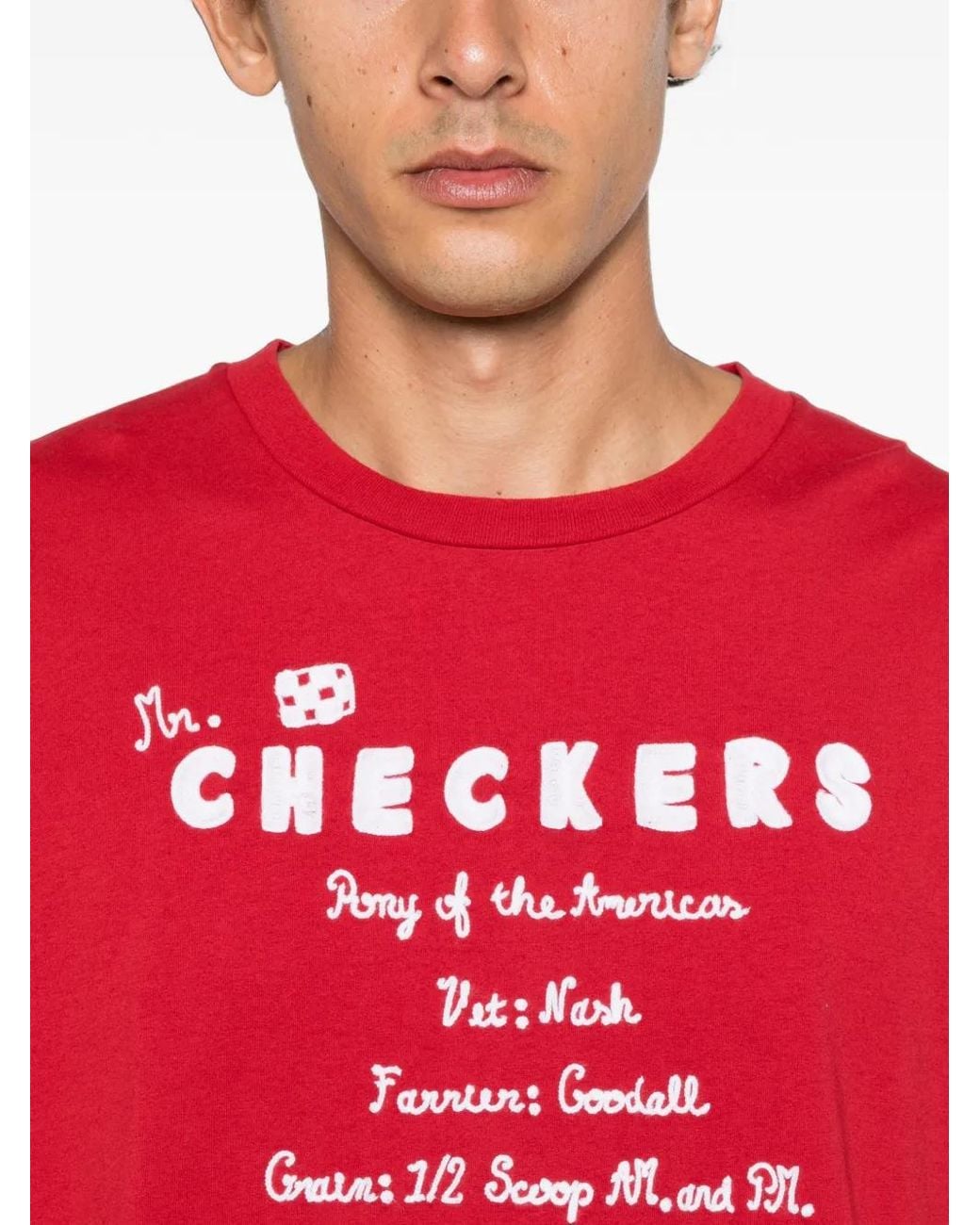 Bode Red Feed Graphic-Print T-Shirt for men