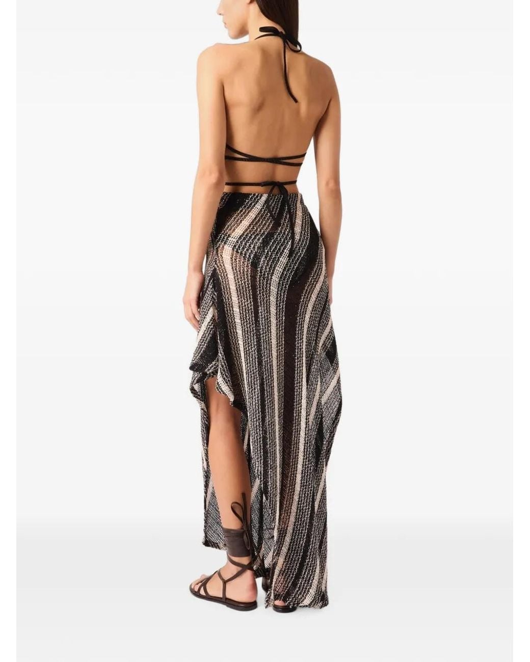 Missoni Black Long Mesh Skirt With Sequin Application