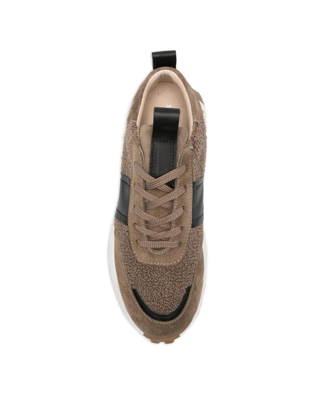 SERGIO MORETTI FIRENZE Brown Stripe-Detail Sneakers