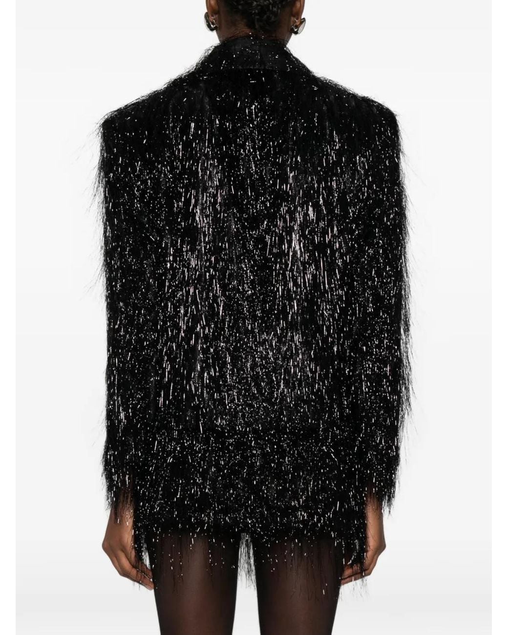 MEDEA Black Loose-Threads Jacket