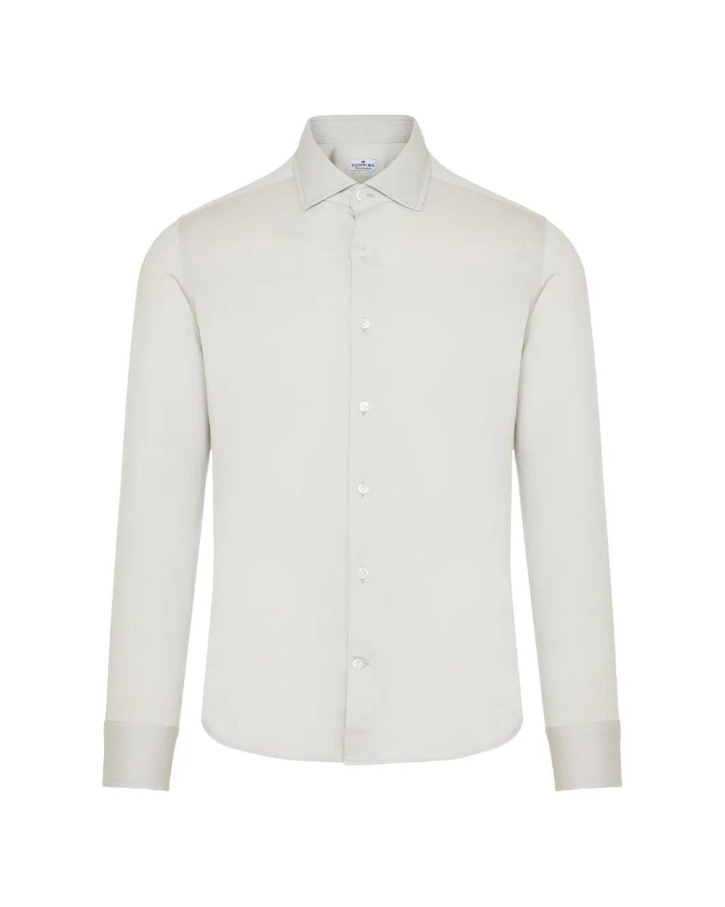 Sonrisa White Spread-Collar Long-Sleeve Shirt for men