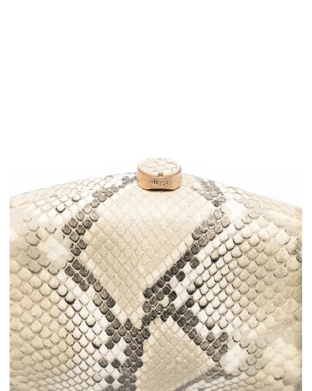 Cult Gaia Natural The Caldera Snake-Effect Clutch Bag