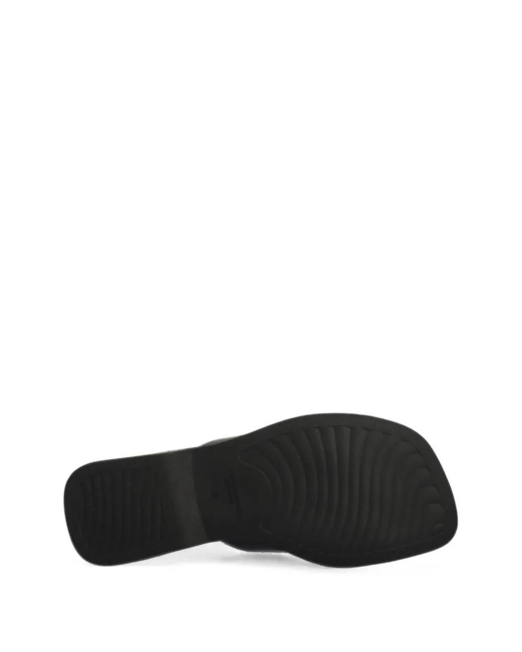 Vagabond Black Padded Square-Toe Sandals