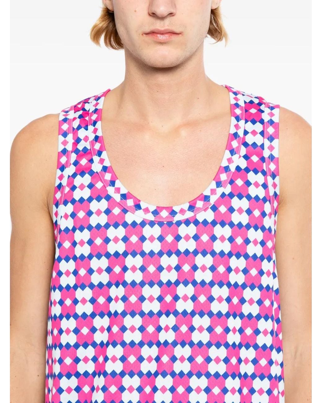 Comme des Garçons Pink Patterned Vest for men