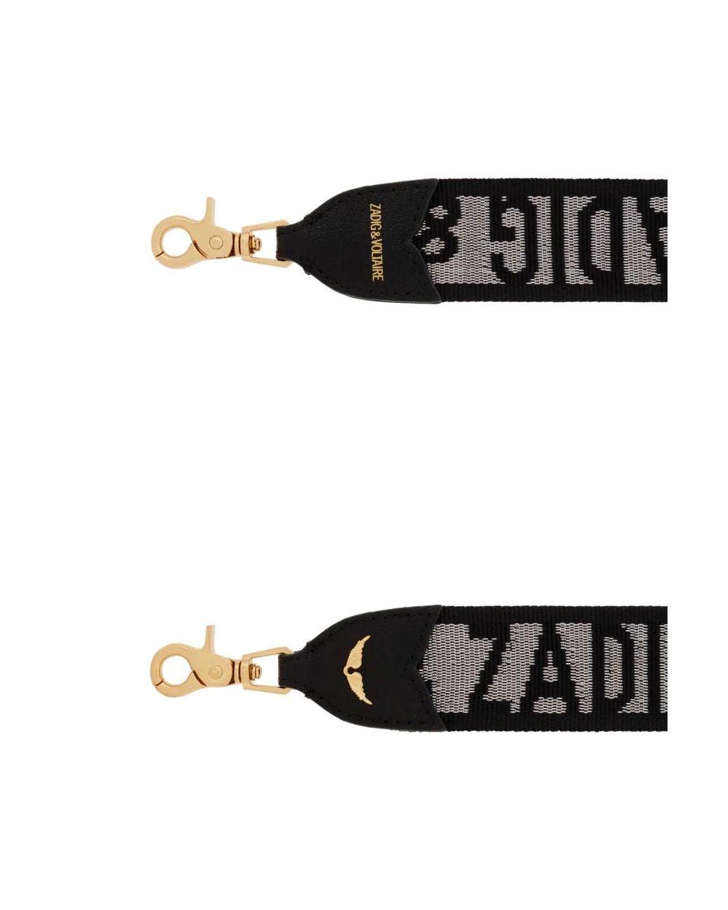 Zadig & Voltaire Black Logo-Jacquard Shoulder Strap