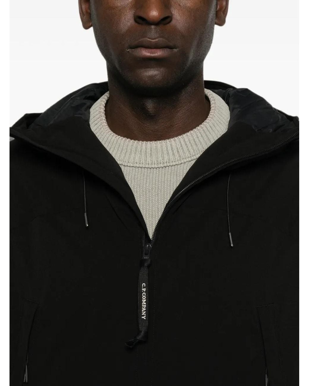 C P Company Black Nylon Blouson Jacket for men