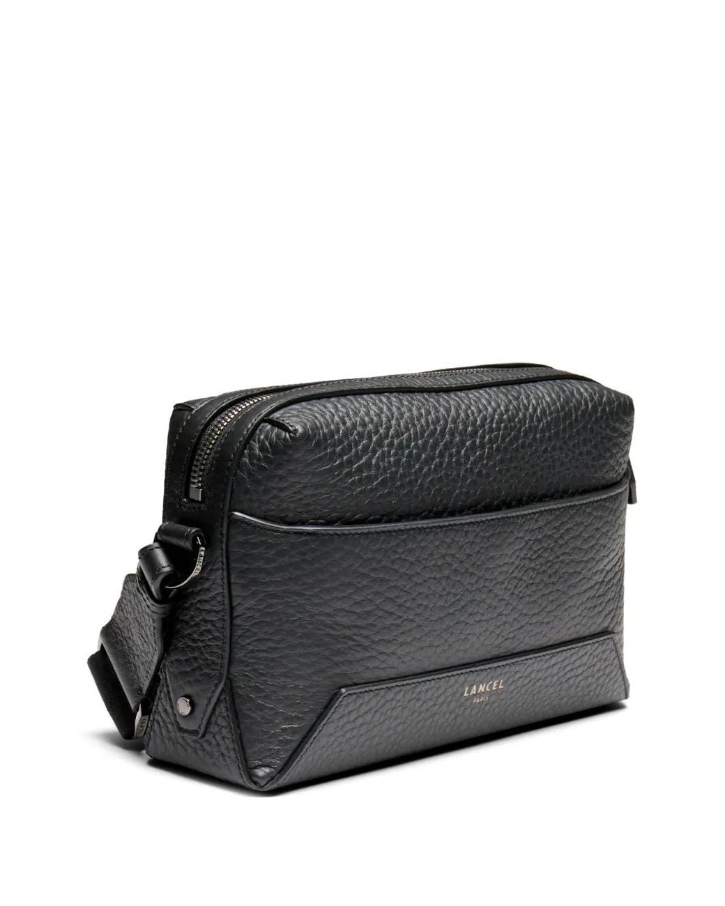 Lancel Black Milo Grained-Leather Bag for men