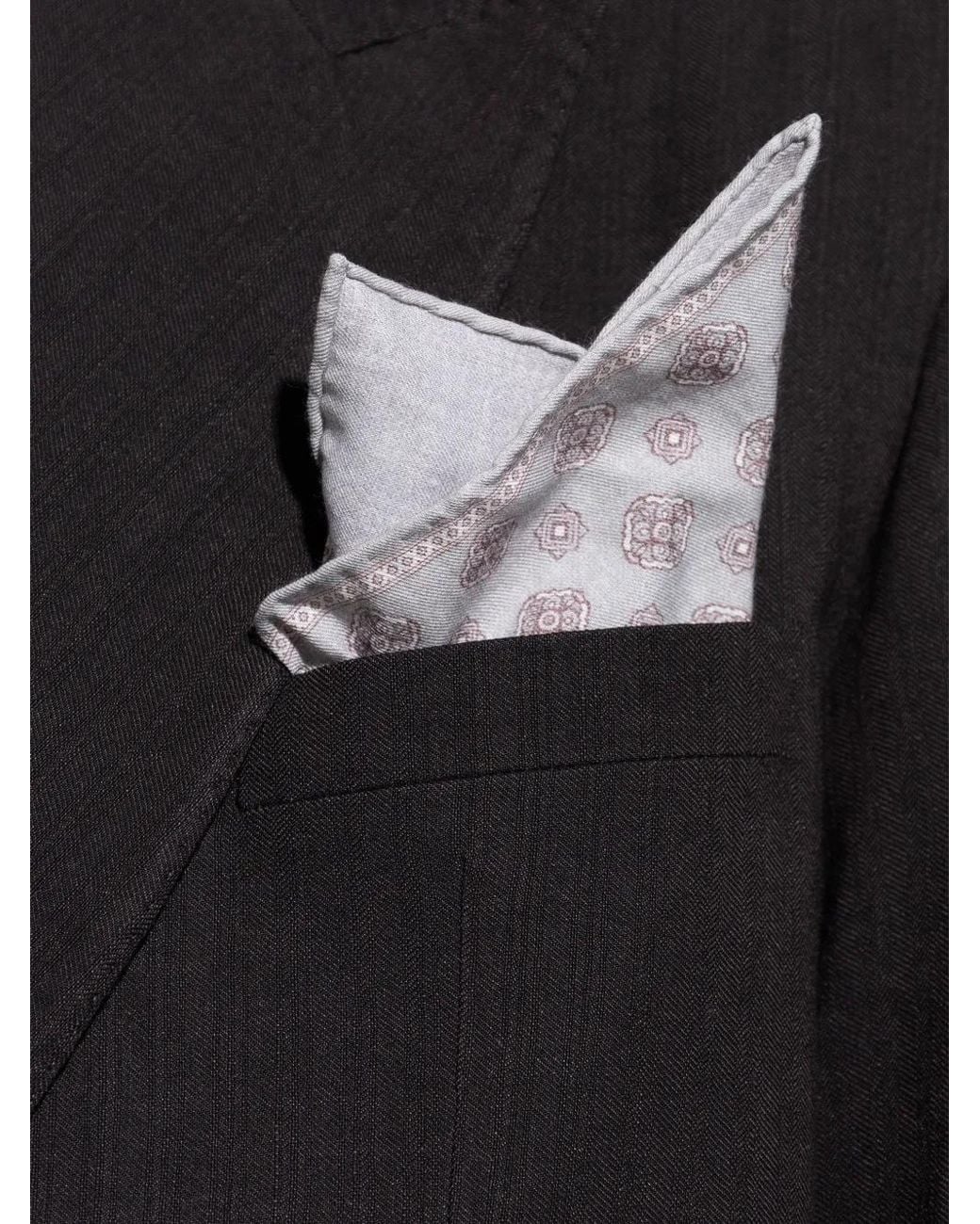 Eleventy Natural Patterned Pocket Square for men
