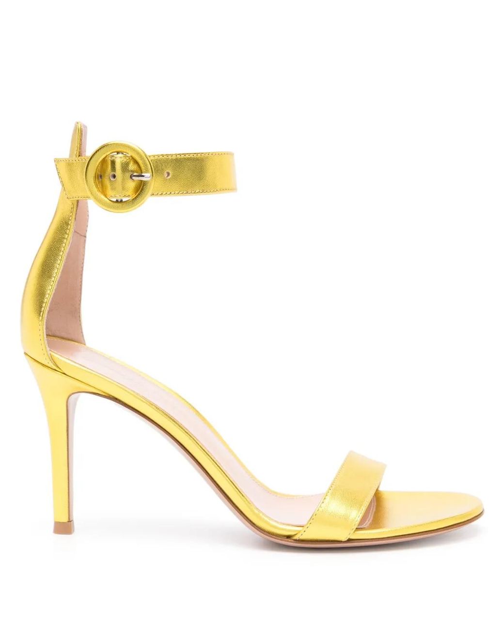 Gianvito Rossi Metallic Portofino 85 Sandals