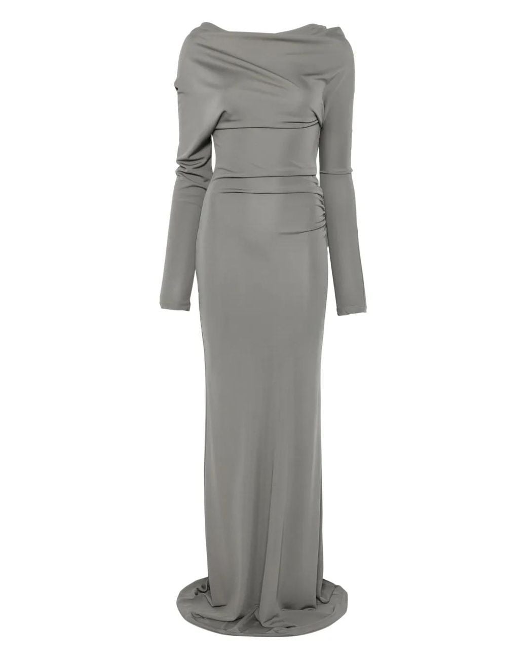 AYA MUSE Gedrapeerde Jurk in het Gray
