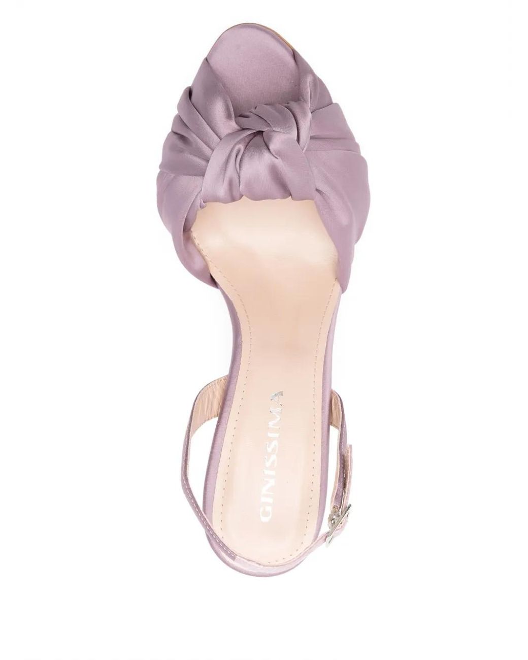 Ginissima Pink 95Mm Satined Sandals