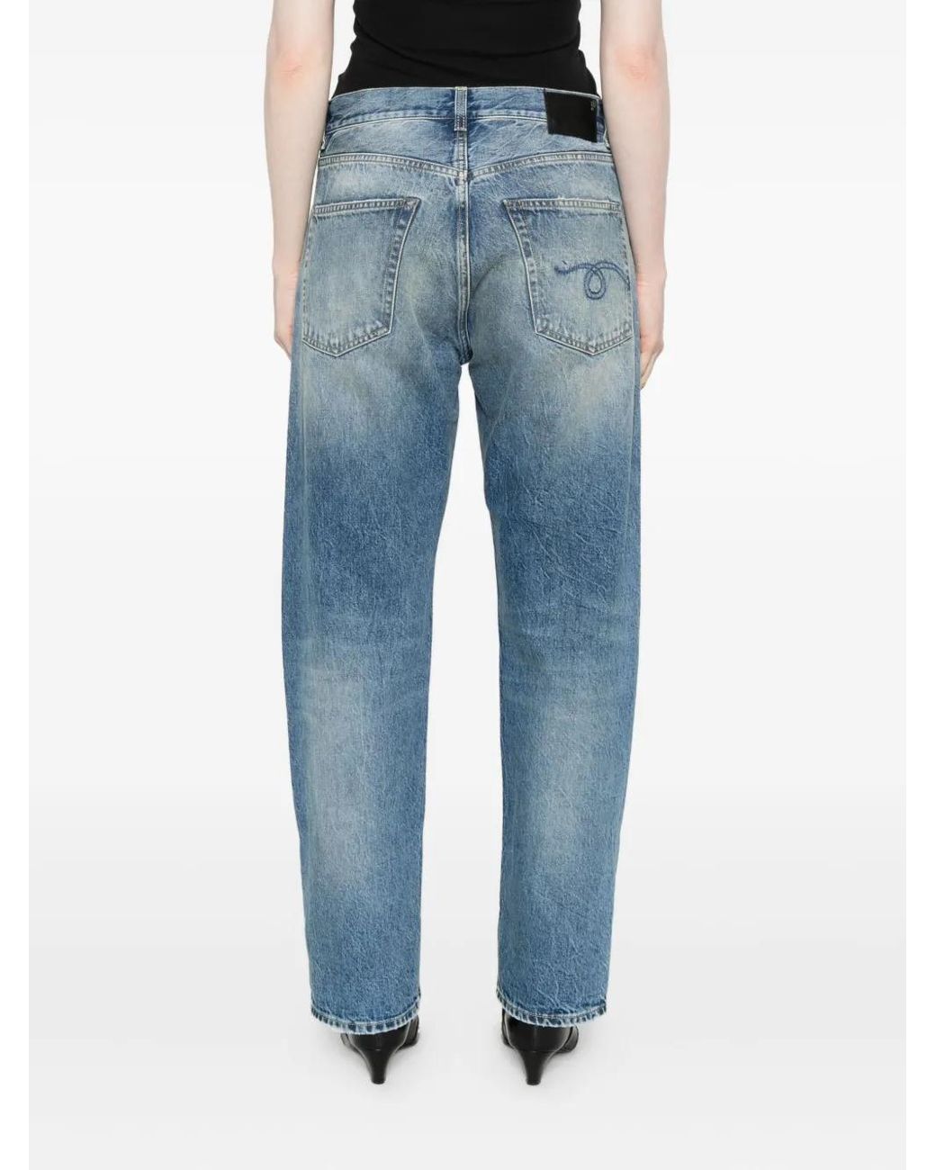 R13 Straight Jeans in het Blue