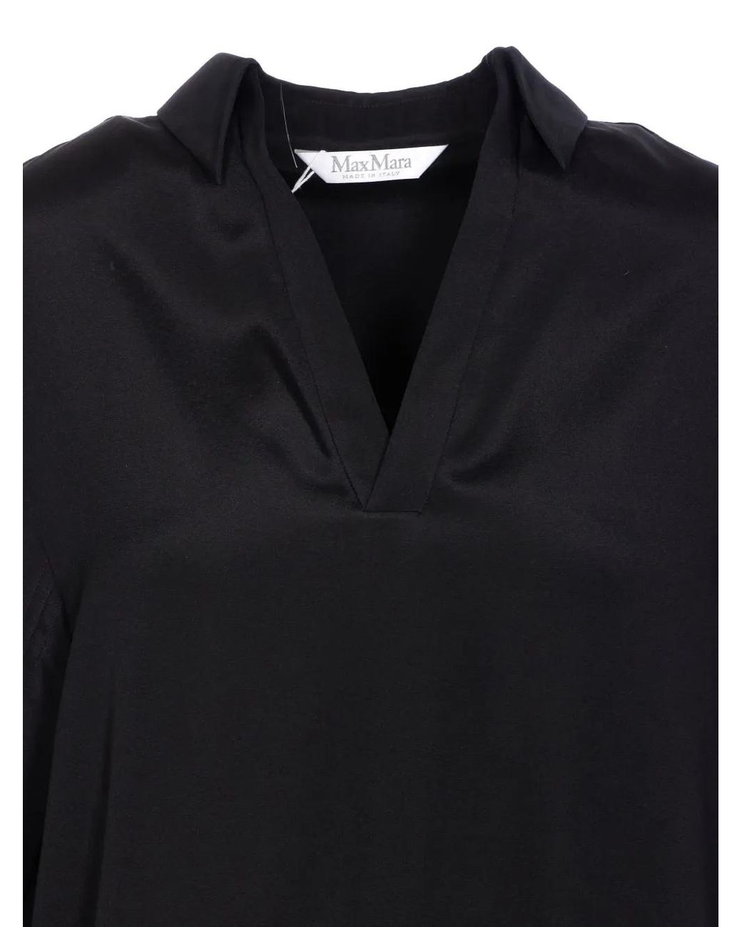Max Mara Blue Tunika Mit Knopfmanschetten