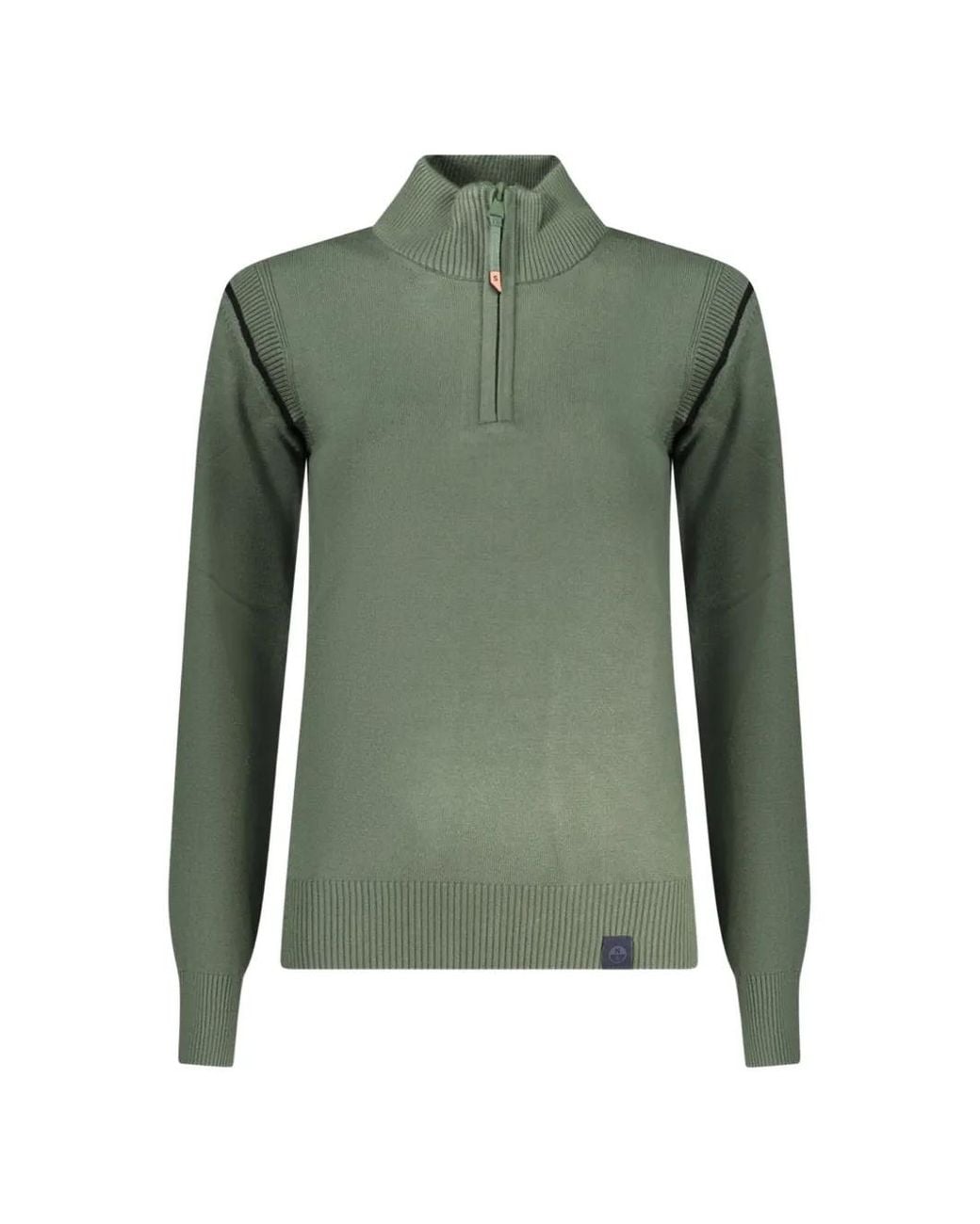 North Sails Green Half-Zip Ribbed-Trim Sweater