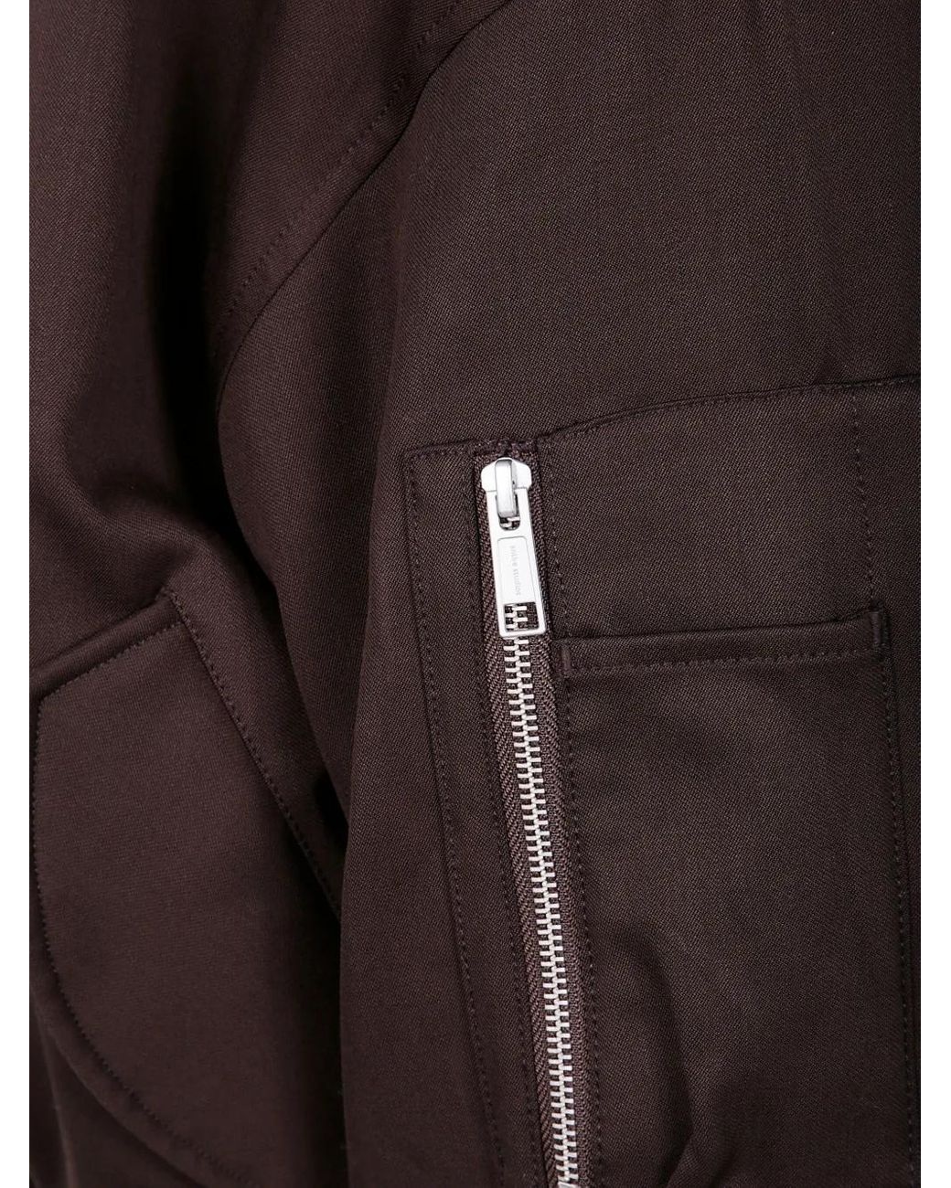Entire studios Brown Zip-Fastening Bomber Jacket
