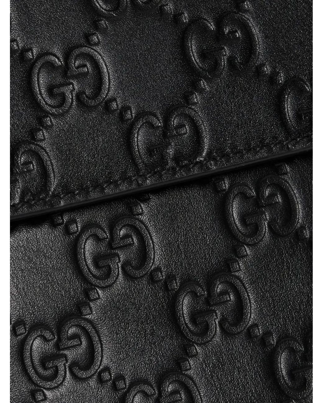 Gucci Black Gg Emblem Case For Iphone for men