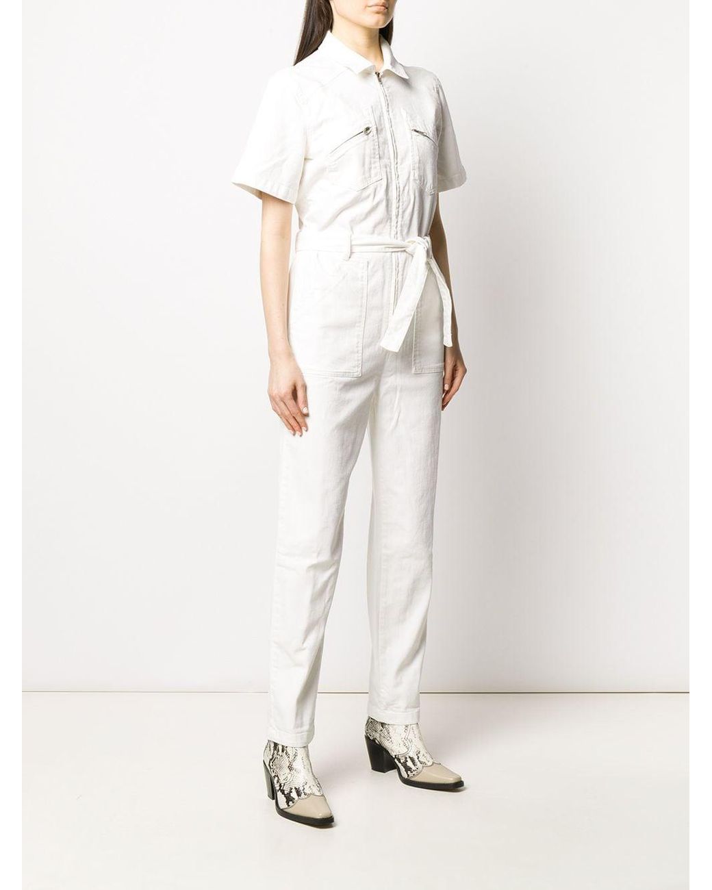 Combinaison en jean Warren Ba&sh en coloris Blanc | Lyst