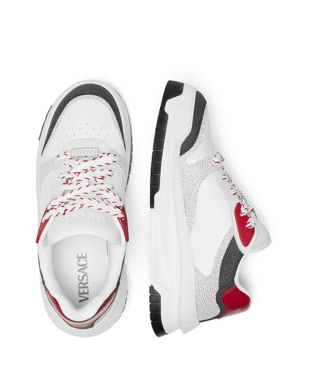 Versace White Odissea Leather Sneakers for men