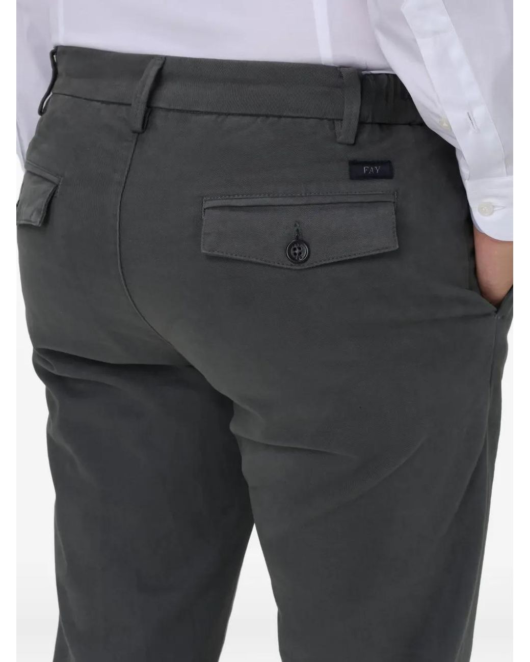 Fay Gray Pleated Trousers for men