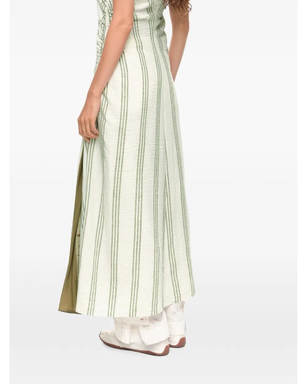 Bimba Y Lola White Sleeveless Midi Dress