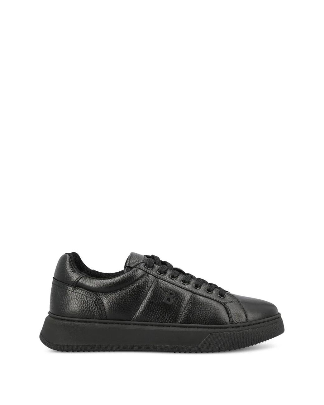 Bogner Black Baskets En Cuir À Plaque Logo for men