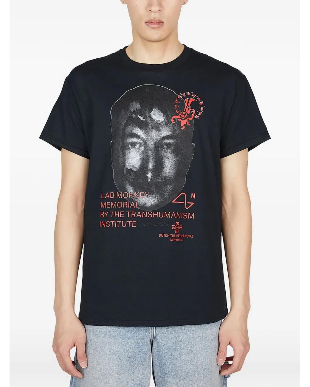 DTF.NYC Black 15 Monkeys Graphic-Print T-Shirt for men