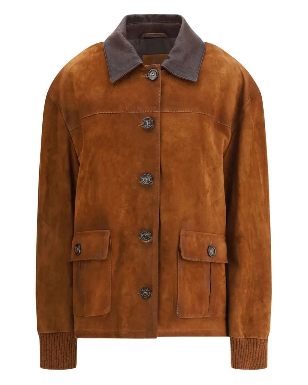 Valstar Brown Suede Buttoned Jacket for men