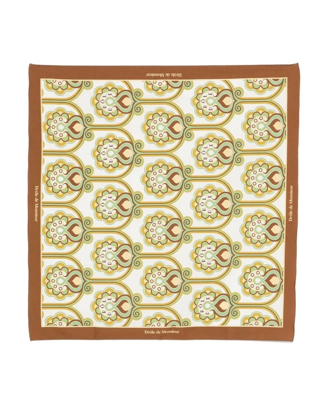 Drole de Monsieur Metallic Floral Scarf for men
