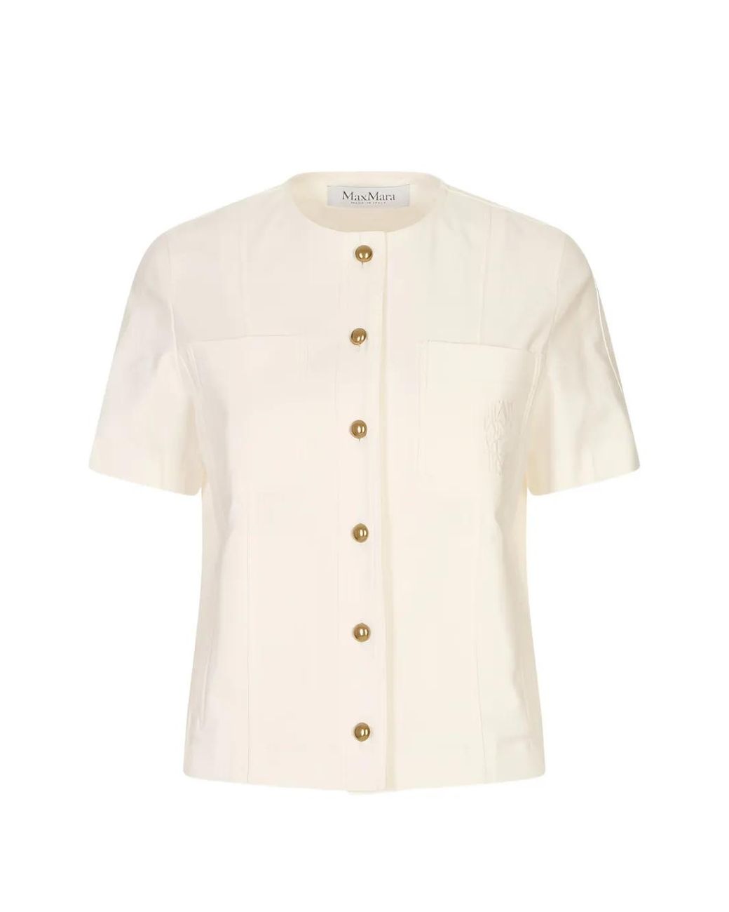 Max Mara Natural Stretch Cotton Canvas Jacket