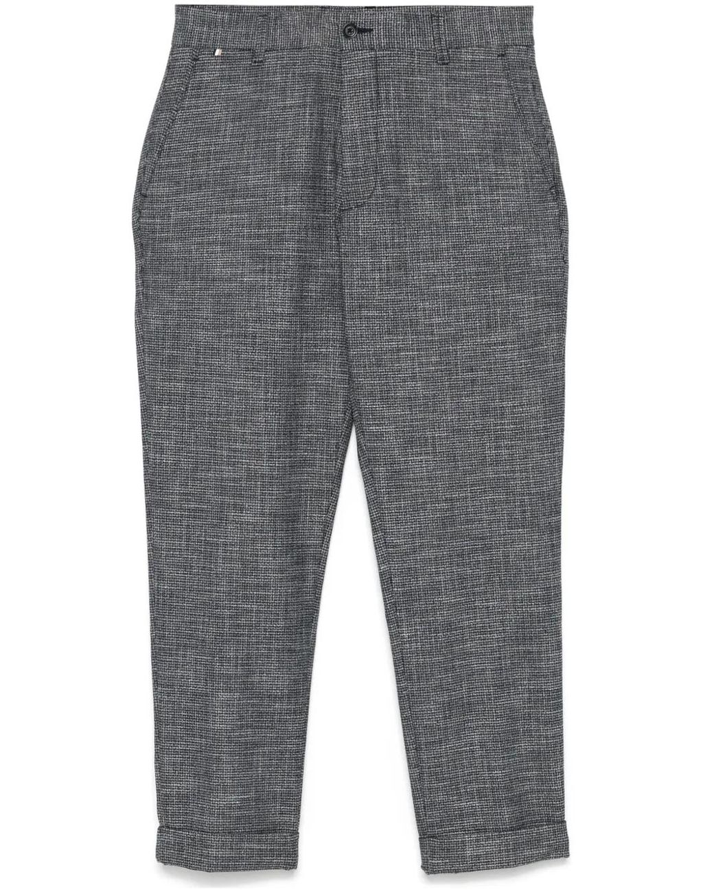 Boss Gray Tapered Trousers for men