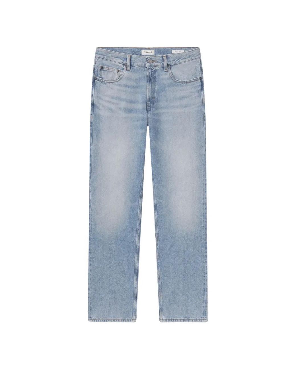 FRAME Blue Faded-Effect Straight-Leg Jeans for men