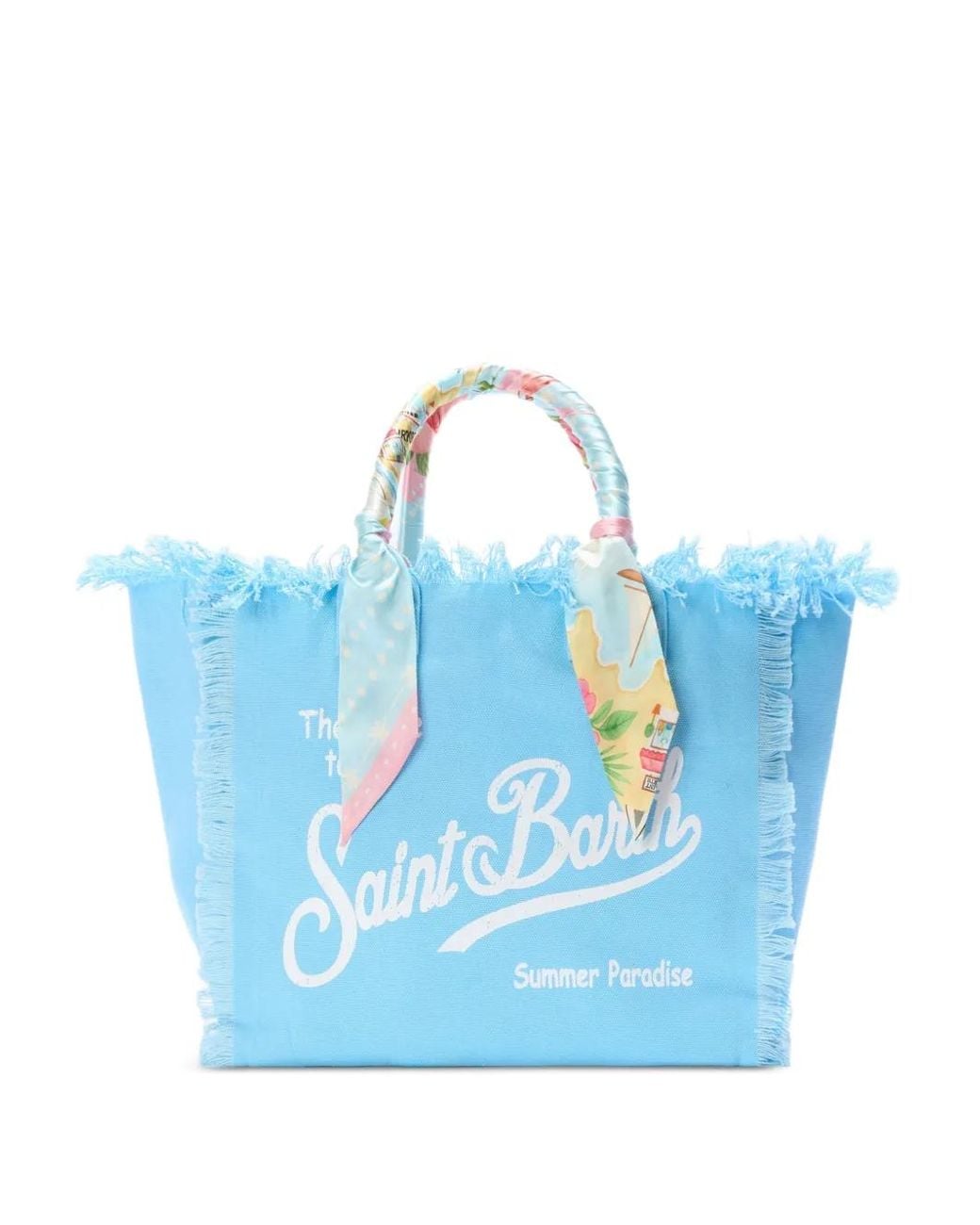 Mc2 Saint Barth Blue Canvas Vanity Regular Bag With Removable Twill